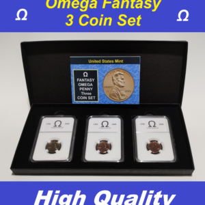 2025 Lincoln Pennies - Omega Privy Mark  - Fantasy Three-Coin Set- Uncirculated - In coin slabs